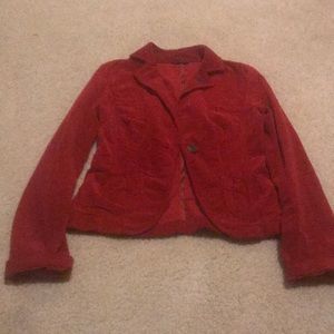 Vintage: Red Velvet Blazer